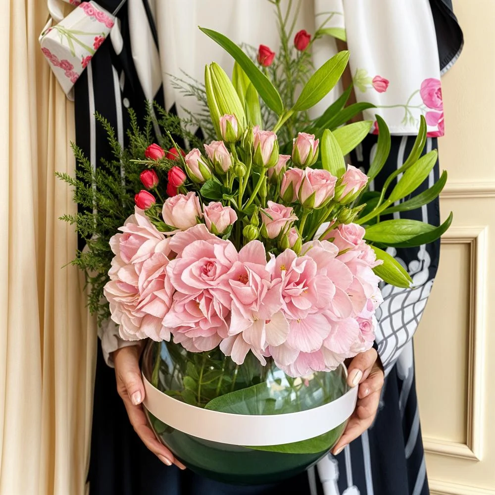 Raqqa rose vase